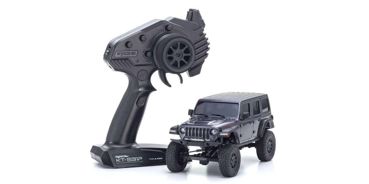 MINI-Z 4×4 Series Readyset JeepⓇ Wrangler Unlimited Rubicon Granite Crystal Metallic 32521GM