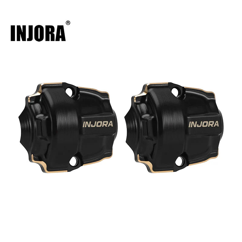 INJORA Black Coating Brass Diff Covers for 1/32 Redcat Ascent-32 (ASC32-07)