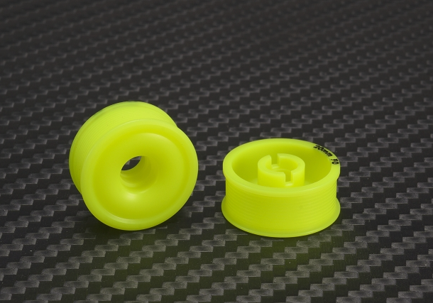 PN Racing Mini-Z 2WD Machine Delrin Cut Yellow Formula 8.5x20mm Flanged Wheel F0