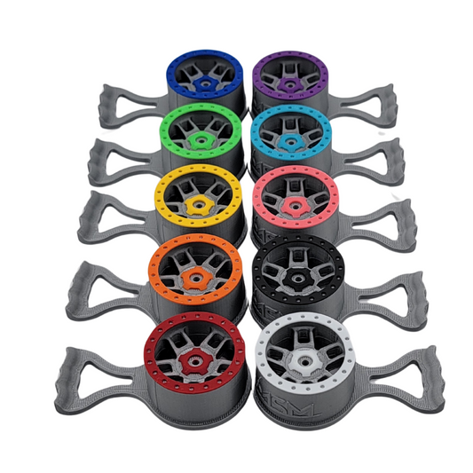 Silver Base Beadlock Thumbsteer Wheel for TQ Remote
