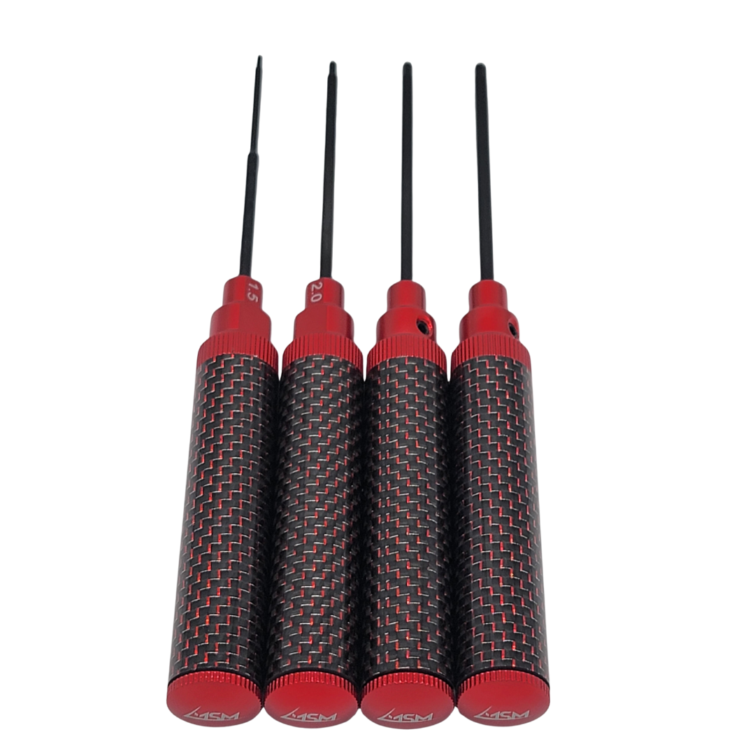 MSM Red Carbon Fiber Hex Driver Set
