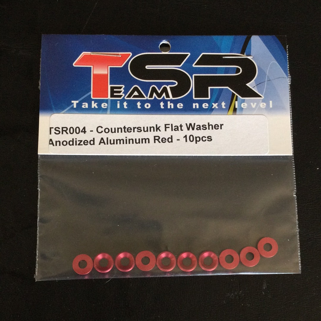 Anodized Aluminum Countersunk Washers 3mm 10 Pack