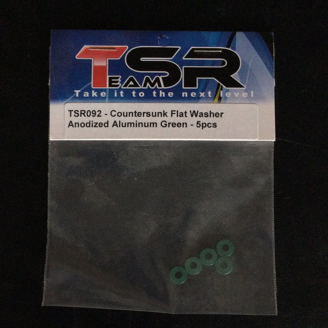 Anodized Aluminum Countersunk Washers 3mm 5 Pack
