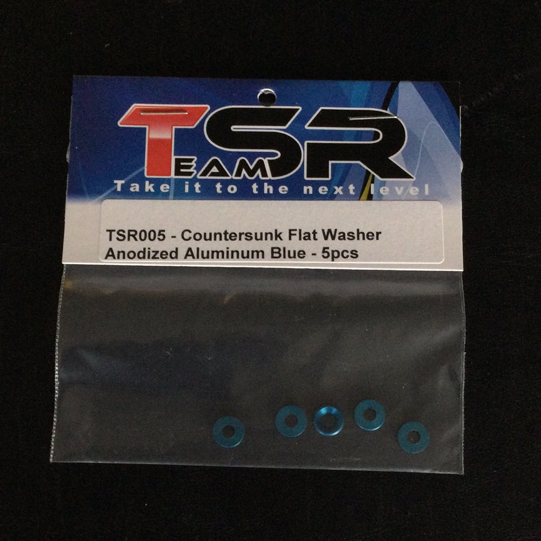 Anodized Aluminum Countersunk Washers 3mm 5 Pack