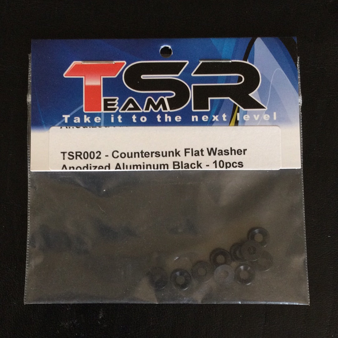 Anodized Aluminum Countersunk Washers 3mm 10 Pack