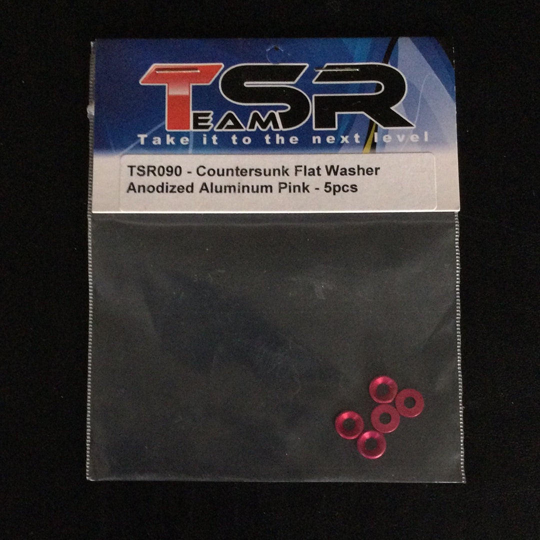 Anodized Aluminum Countersunk Washers 3mm 5 Pack