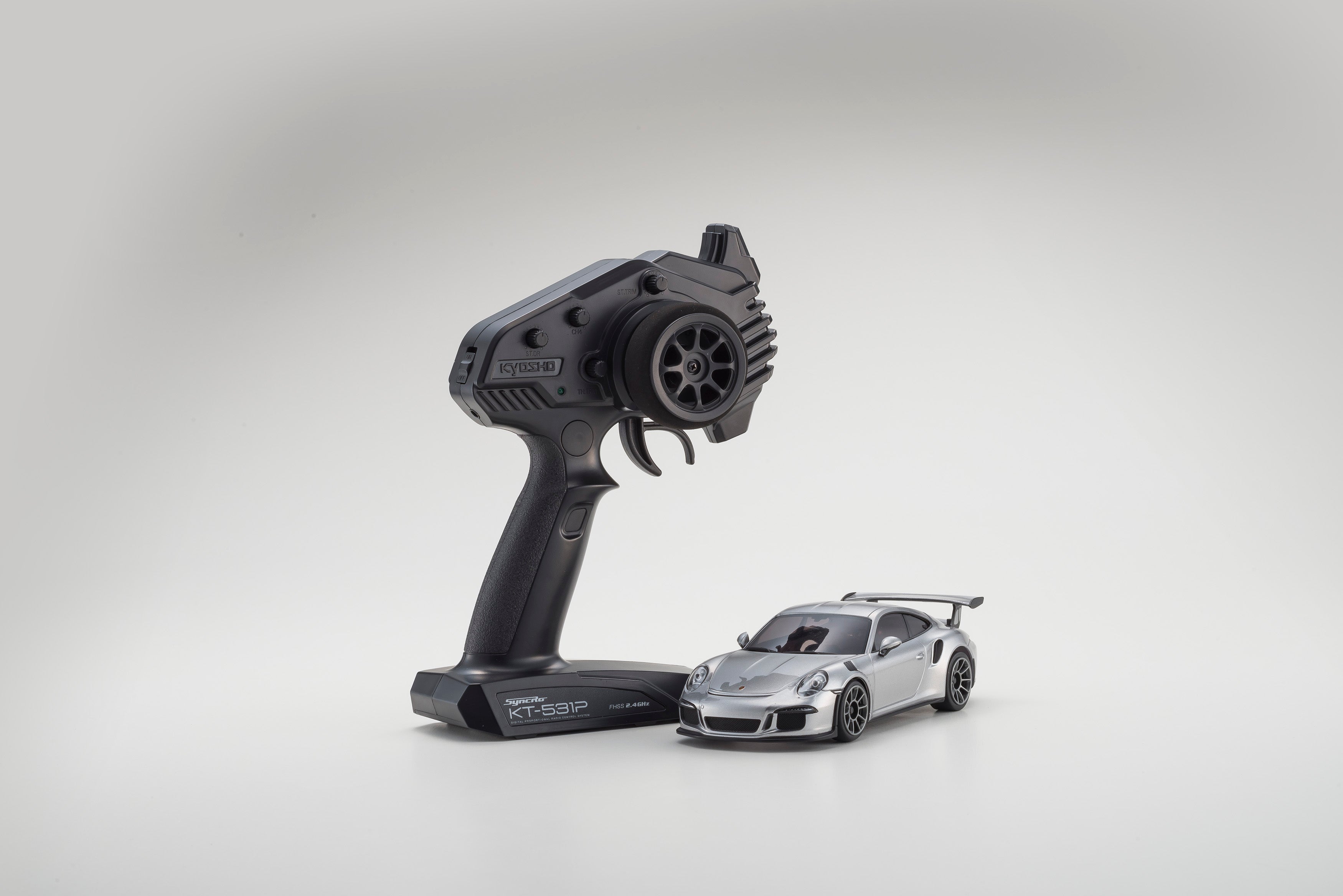 MINI-Z RWD MR04 Porsche 911 GT3 RS Silver – Mark Santa Maria