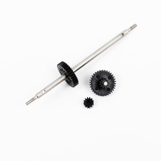 Rear Axle, Compound Gear, & Pinion Gear, 1/24 Asphalt Late Model Rear Axle, Compound Gear, & Pinion Gear, 1/24 Asphalt Late Model