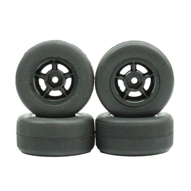 FR/RR Soft Tires & Black Wheels, 1/24 Asphalt Late Model (4)