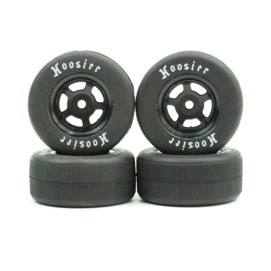 FR/RR Tires & Black Wheels, 1/24 Asphalt Late Model (4)