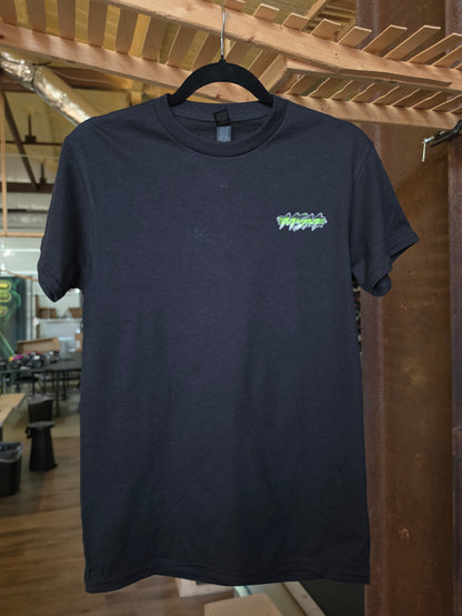 MSM Nation Black T-Shirt - Neon Green/White