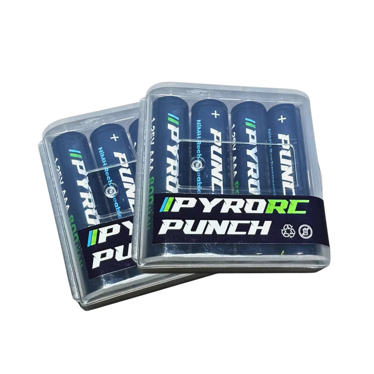 PyroRC Punch 800mAh NiMH AAA Rechargeable Batteries (4PCS)