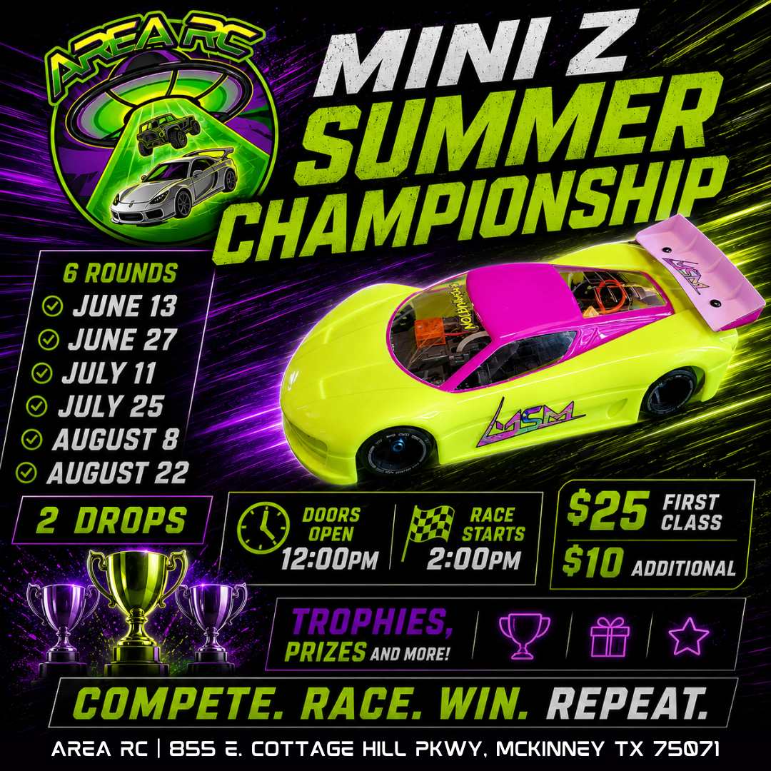 Area RC Summer MINI Championship Series - Round 6 - August 22 @ 2pm