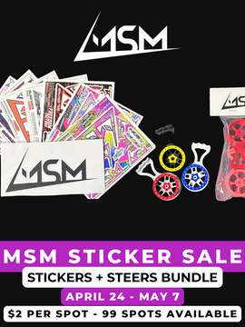 April Mystery Duo, Stickers, and 3 Beadlock Thumbsteers (one in each base color)