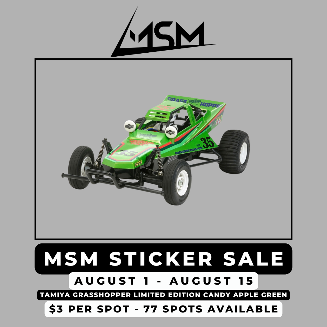 Sticker Sale - August - Tamiya Grasshopper Limited Edition Candy Green