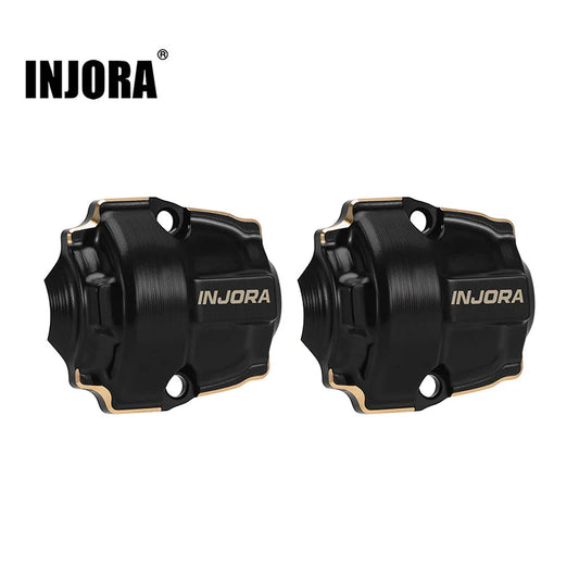 INJORA Black Coating Brass Diff Covers for 1/32 Redcat Ascent-32 (ASC32-07)