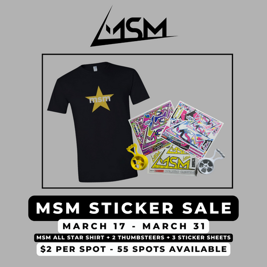 March MSM All Star Shirt + 2 Thumbsteers + 3 Sticker Sheet Sticker Sale