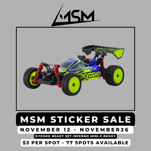 Sticker Sale - November Kyosho Ready Set Inferno Mini Z Buggy