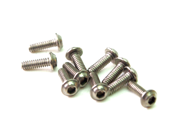 PN Racing M2x6 Titanium UFO Head Hex Machine Screw (10pcs)