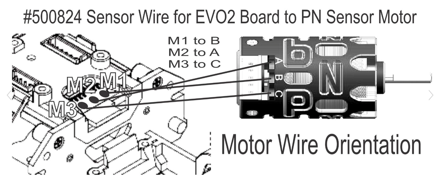 PN Racing Sensor Wire for Mini-Z EVO2 Board to PN Sensor Motor