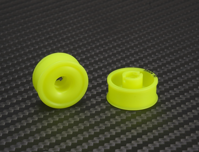 PN Racing Mini-Z 2WD Machine Delrin Cut Yellow Formula 8.5x20mm Flanged Wheel F2