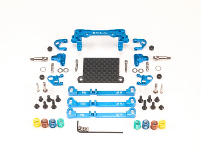 PN Racing Mini-Z V4 MR03/PNR2.5W Double A-Arm Front Suspension (Blue)
