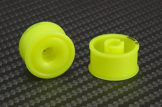 PN Racing Mini-Z 2WD Machine Delrin Cut Yellow Formula 11x20mm Flanged Wheel R2