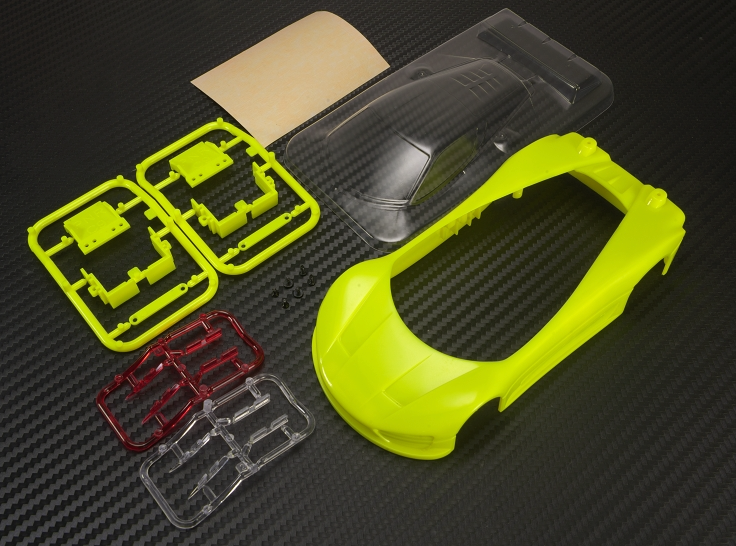 PN Racing Mini-Z Concept C9 ABS Car Body Kit Yellow