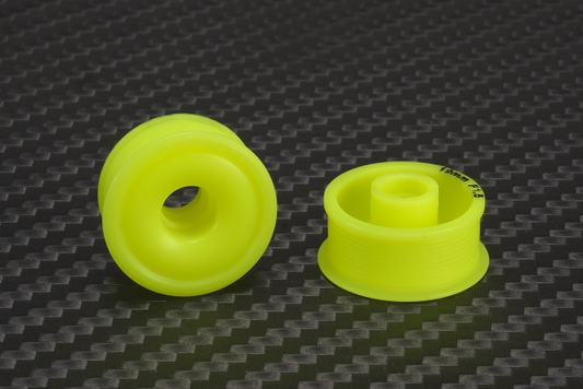 PN Racing Mini-Z 2WD Machine Delrin Cut Yellow Formula 8.5x19mm Flanged Wheel F15