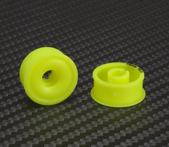 PN Racing Mini-Z 2WD Machine Delrin Cut Yellow Formula 8.5x19mm Flanged Wheel F05