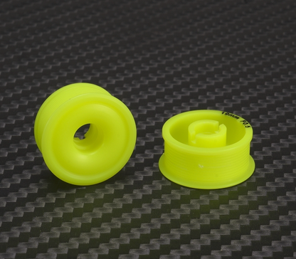 PN Racing Mini-Z 2WD Machine Delrin Cut Yellow Formula 8.5x19mm Flanged Wheel F05