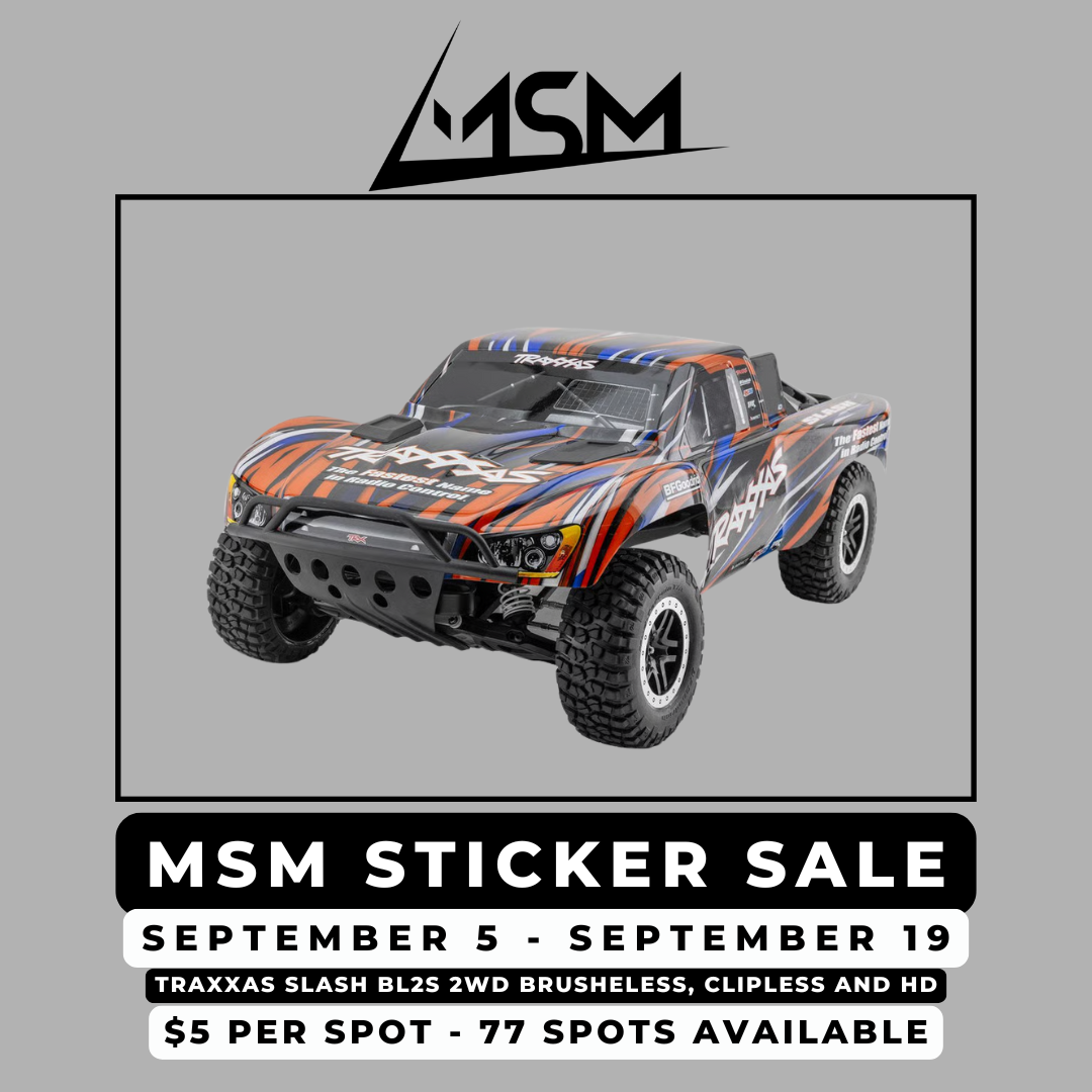 Sticker Sale - September - Traxxas Slash Brushless BL-2S