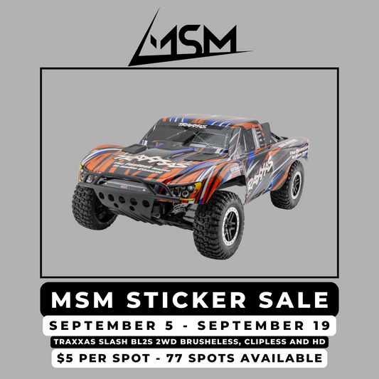 Sticker Sale - September - Traxxas Slash Brushless BL-2S
