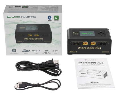 Gens Ace iMars D300 Plus G-Tech Smart Dual AC/DC Charger (Black) (6S/16A) (AC-300W) (DC-350W x2) w/Bluetooth App Control