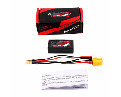 Gens Ace 2S 60C Hardcase Shorty LiHV Battery (7.6V/400mAh) w/2mm Bullets