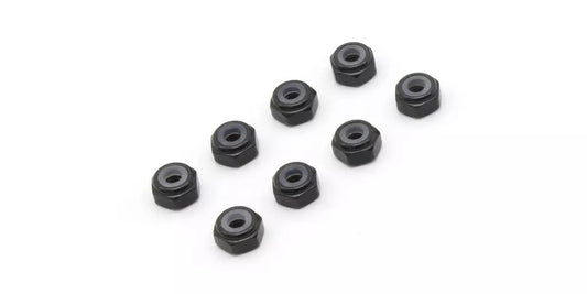 M2 Alu. Nylon Color Nut 8pcs (Black) MZW128BK