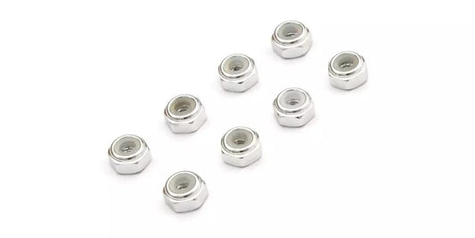 M2 Alu. Nylon Color Nut 8pcs (Silver) MZW128S
